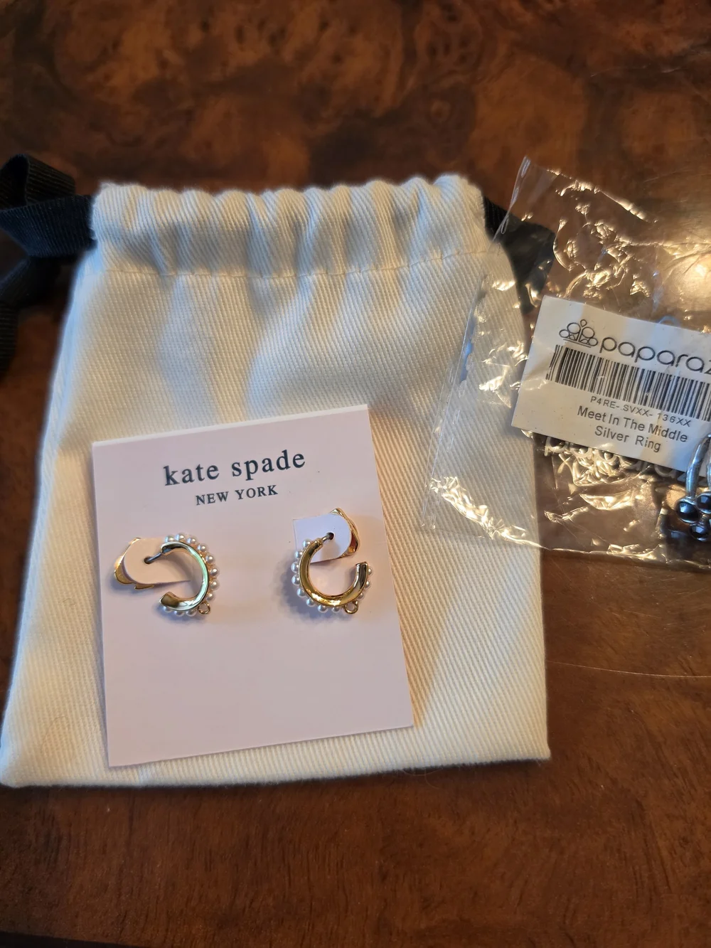 NWT Kate Spade Earrings + Paparazzi Costume Ring 💕✨